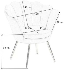 LuxuryForm DESIGN Kreslo FREY VELUR so zlatými nohami - zelené