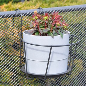 Závesný stojan na kvety GEOMETRY 22x22 cm čierny