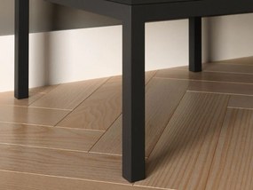 AKCIA Nočný stolík MEORATI 40x40cm, čierna/dub artisan II. akosť