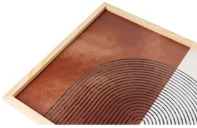 SADA 3x Obraz vo fotorámčeku 50x70 cm béžová/hnedá