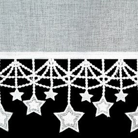 EUROFIRANY KRÁTKA VIANOČNÁ ZÁCLONA NA PÁSKE XMAS 90X150 CM HVIEZDY