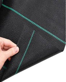 Čierna agrotextília proti burine 1 × 50 m, 70 g/m²