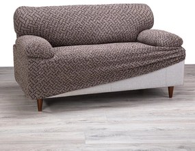 Bielastické poťahy VENEZIA hnedá trojkreslo (š. 170 - 220 cm)