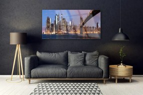 Obraz plexi Mesto most domy nebo 120x60 cm