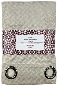 Záves Chic na priechodkách 135x180 ecru Merkury Home