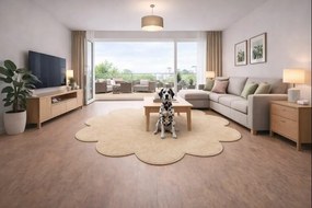 Vopi, AKCIA: 160x160 kytka cm Kusový koberec Eton béžový kvetina, béžová, kuchyňa