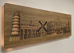 Podsvietený obraz na stenu Európske pamiatky