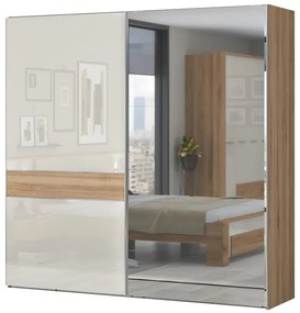 Skriňa 2d Gala pk181-og/gl lakované pacific walnut/beige