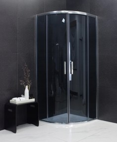 Sprchovací kút maxmax MEXEN RIO grafit - štvrťkruh 90x90 cm, 863-090-090-01-40