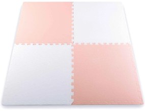 Ricokids veľká penová podložka na puzzle 60x60 cm 4 ks broskyňová a biela