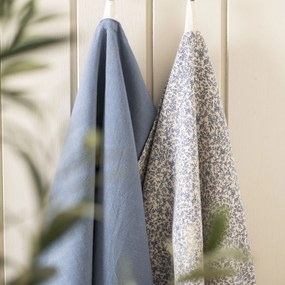 Ib Laursen Bavlnená utierka Sofus Plain Blue 50 × 70 cm