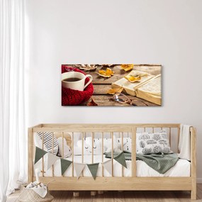Obraz - Jesenná šálka čaju (120x50 cm)