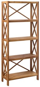 Regál z dubového dreva v prírodnej farbe 70x161 cm X-Shelf – Unique Furniture