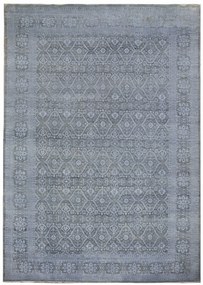 Diamond Carpets koberce Ručne viazaný kusový koberec Diamond DC-HALI B Light grey / blue - 305x425 cm