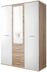 Skriňa Dino 3D3S dub sonoma/biely