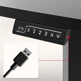 Elektrický výškovo nastaviteľný stôl Hero 9.1 čierny