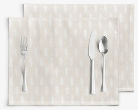 Goldea vianočné prestieranie na stôl natura – vetvičky na režnej - sada 2ks 30 x 40 cm