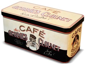 Dóza na kávové kapsule "Georges Clounet" 16.5x7.5x8cm, plech