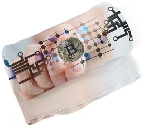 Sablio Deka Bitcoin - 150x120 cm