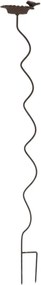 Zapichovacie napájadlo pre vtáky Spiral, 128x15,5 cm, liatina, hnedá