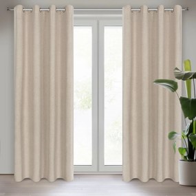 ZÁVES NA KRÚŽKOCH LIDIA 140X250 CM BÉŽOVÁ