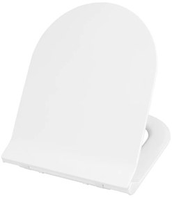 Gamma Verde D8, WC sedadlo 470x365 mm, polypropylén, SoftClose, EasyClean, biela lesklá, GMA-D8