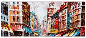 Obrázok - Hong Kong, olejomaľba (120x50 cm)