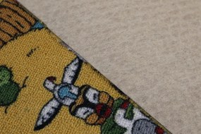 AladinWorld Expres, Detský metrážny koberec Western, na mieru, šíře 4m, viacfarebná, filc, detská izba