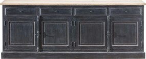 Komoda  240 x 48 x 94 old black &amp; natural