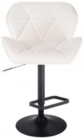 LuxuryForm DESIGN Barová stolička MILANO na čiernom tanieri - biela