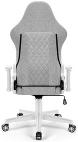 Herná stolička Hell's Chair HC-1006 Grey Grey White Fabric