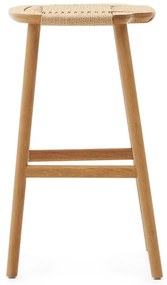 Barová stolička z dubového dreva v prírodnej farbe (výška sedadla 65 cm) Enit – Kave Home