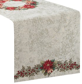 VIANOČNÝ GOBELÍNOVÝ OBRUS 47X140 VZOROVANÝ