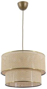Závěsný lustr Hazeran ecru/bílý