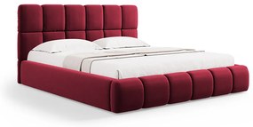 Micadoni Bellis moderná posteľ - Červená, Zamat, 200 cm
