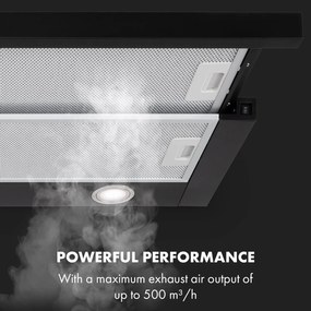 Klarstein Mariana 60, plochý digestor, 500 m³/h, odsávanie vzduchu, LED