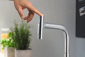 Hansgrohe M71, drezová batéria M7120-H200 s výsuvnou spŕškou, 2-otvorová inštalácia, sBOX, chrómová, HAN-73818000