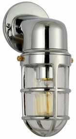 Vonkajšie nástenné svietidlo LUND 1xE27/12W/230V IP44 chróm