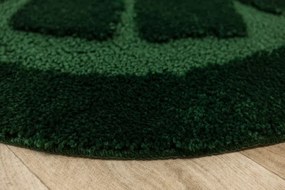 Kúpeľňový koberček Ocean fľaškovo zelený kruh
