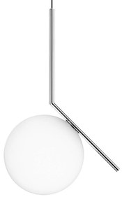 FLOS IC S2 Designer závesná lampa, chróm Ø 30 cm
