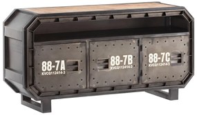 furniture-nabytek.cz - TV stolík Barkley kovový, sivá farba – 160×48×80 cm