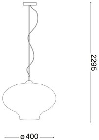 Ideal Lux - Luster na lanku BISTRO 1xE27/60W/230V pr. 40 cm dymová