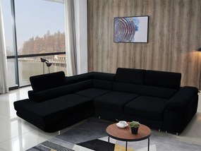 Rohová sedacia súprava Ascend L (čierna) (L). Akcia -20%. Vlastná spoľahlivá doprava až k Vám domov. 1061856