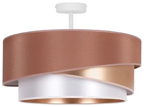 Duolla - Prisadený luster KOBO 1xE27/15W/230V pr. 45 cm medená/zlatá/biela