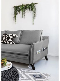 Tmavosivá rozkladacia rohová pohovka Miuform Charming Charlie, ľavý roh