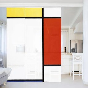 MANUFACTURER -  Súprava posuvnej záclony - Piet Mondrian - Zloženie -3 panely