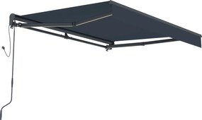 Elektrická markíza s LED osvetlením BestBerg BBSU-EL250CG / 250 × 200 cm / sivá