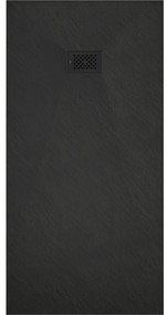 Mexen Hugo, obdĺžniková sprchová vanička SMC 180 x 80 cm, čierna, čierna krytka, 42708018-B