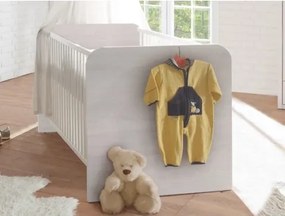 Detská postieľka Luca 70x140 cm, bielená pínia%