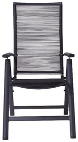 Livarno home Rozkladací záhradný stôl Miami + Záhradné kreslo Miami, 8 kusov  (800008469)